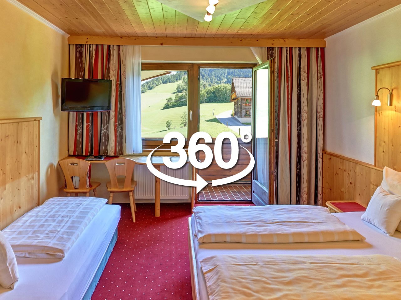 Dreibettzimmer in der Frühstückspension Klockhof